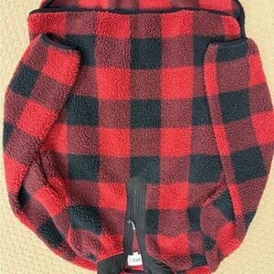 BKE Red and Black Plaid Sherpa Jacket